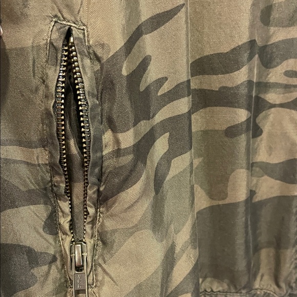 Johnny Was Olive Camouflage Jacket with Floral Embroidery - Picture 6 of 10